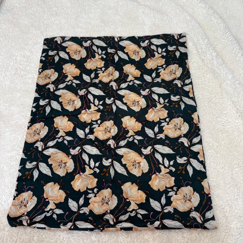Mulberry Silk Floral Green Pillowcase Indie Boho Luxury Soft Bedtime Chic Glam